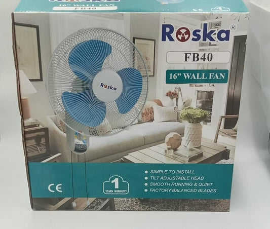 Roska 16-Inch Wall-Mount Electric Fan