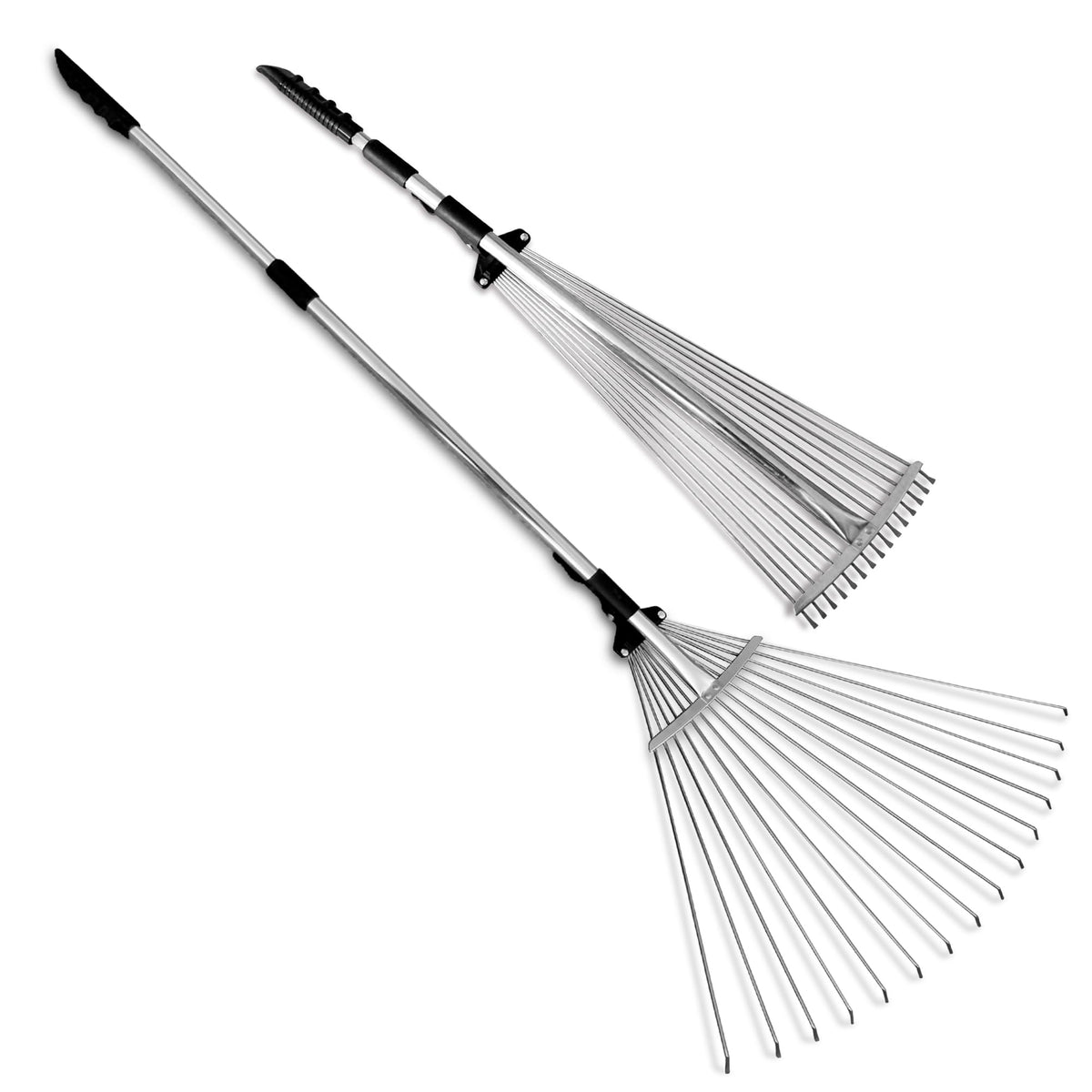 Adjustable Metal Leaf Rake – Telescopic