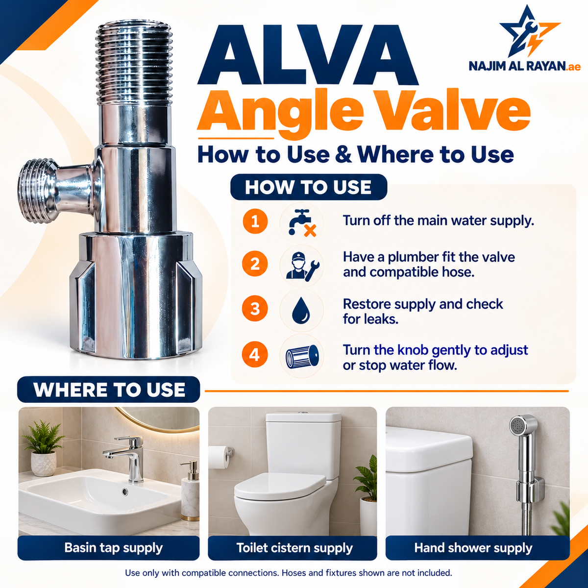 ALVA Chrome Angle Valve
