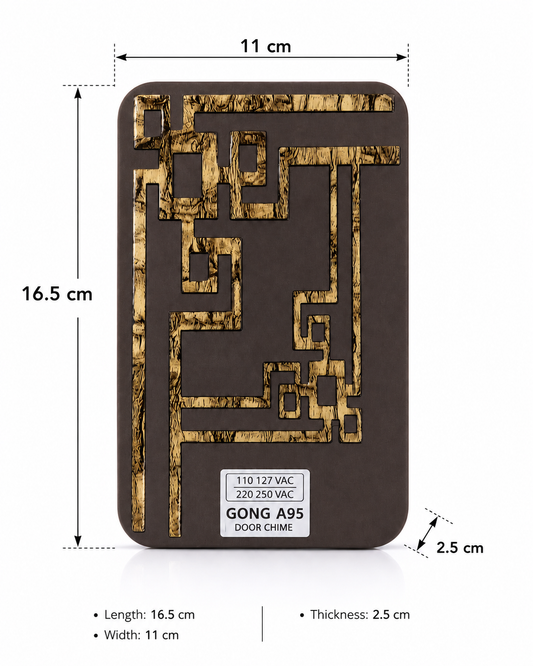 Brilliant Gong A95 Wired Door Chime – Model 195WF