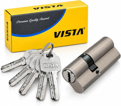 VISTA Brass Door Lock Cylinder – 70mm