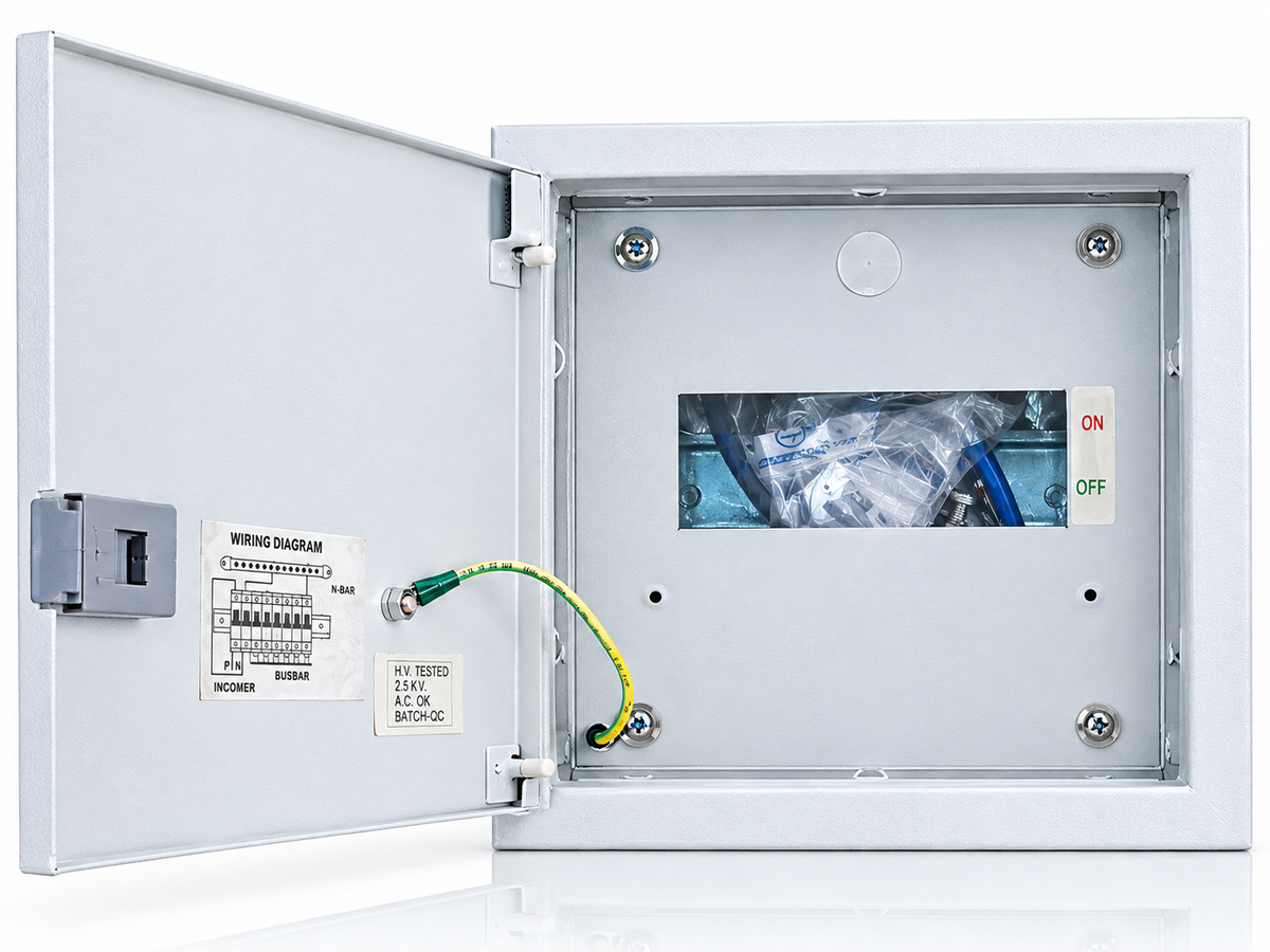 L&T 8-Module Double Door Distribution Board