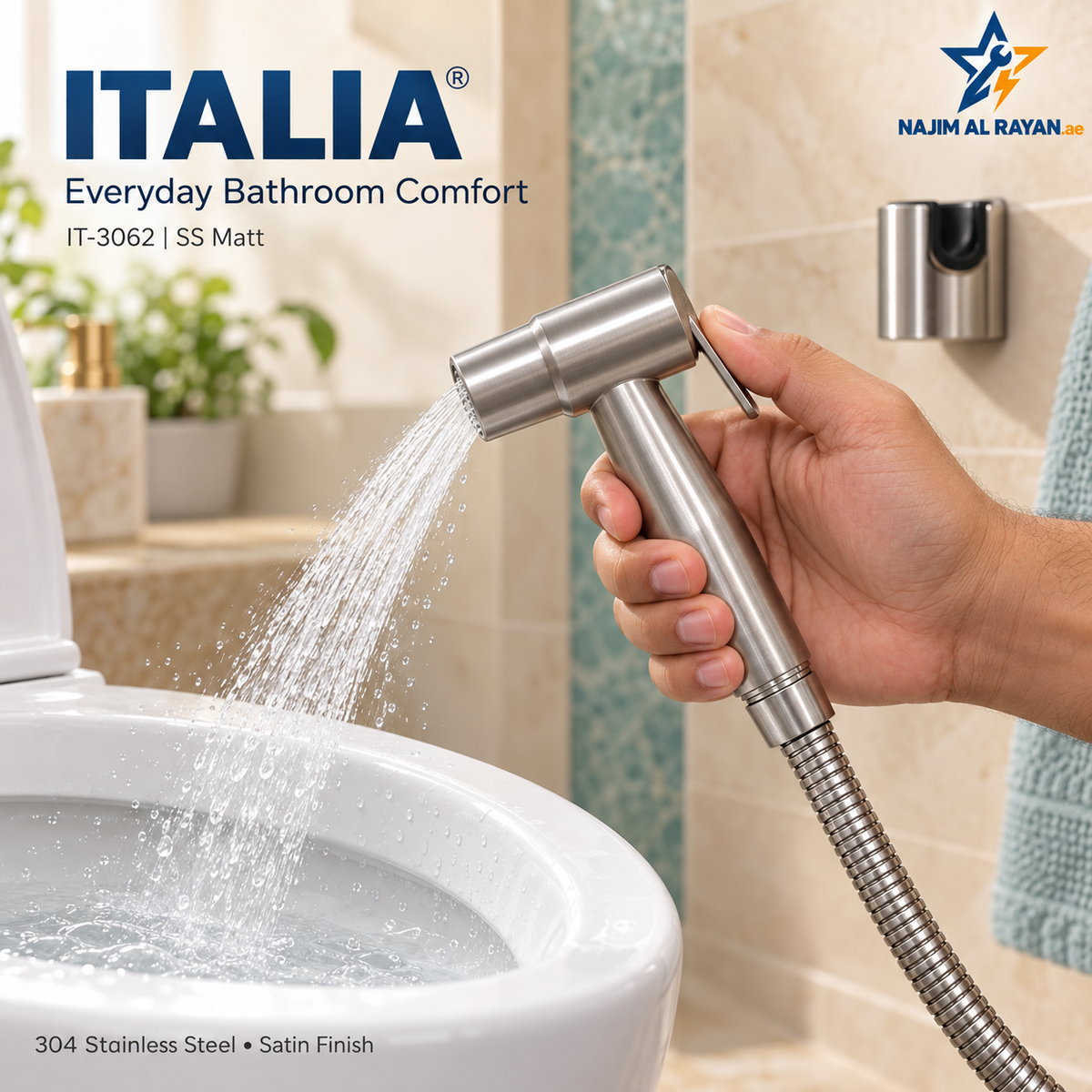 ITALIA Stainless Steel Bidet Spray Set – IT-3062
