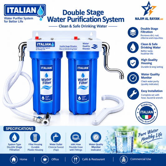 2-Stage Water Filter with Chrome Tap