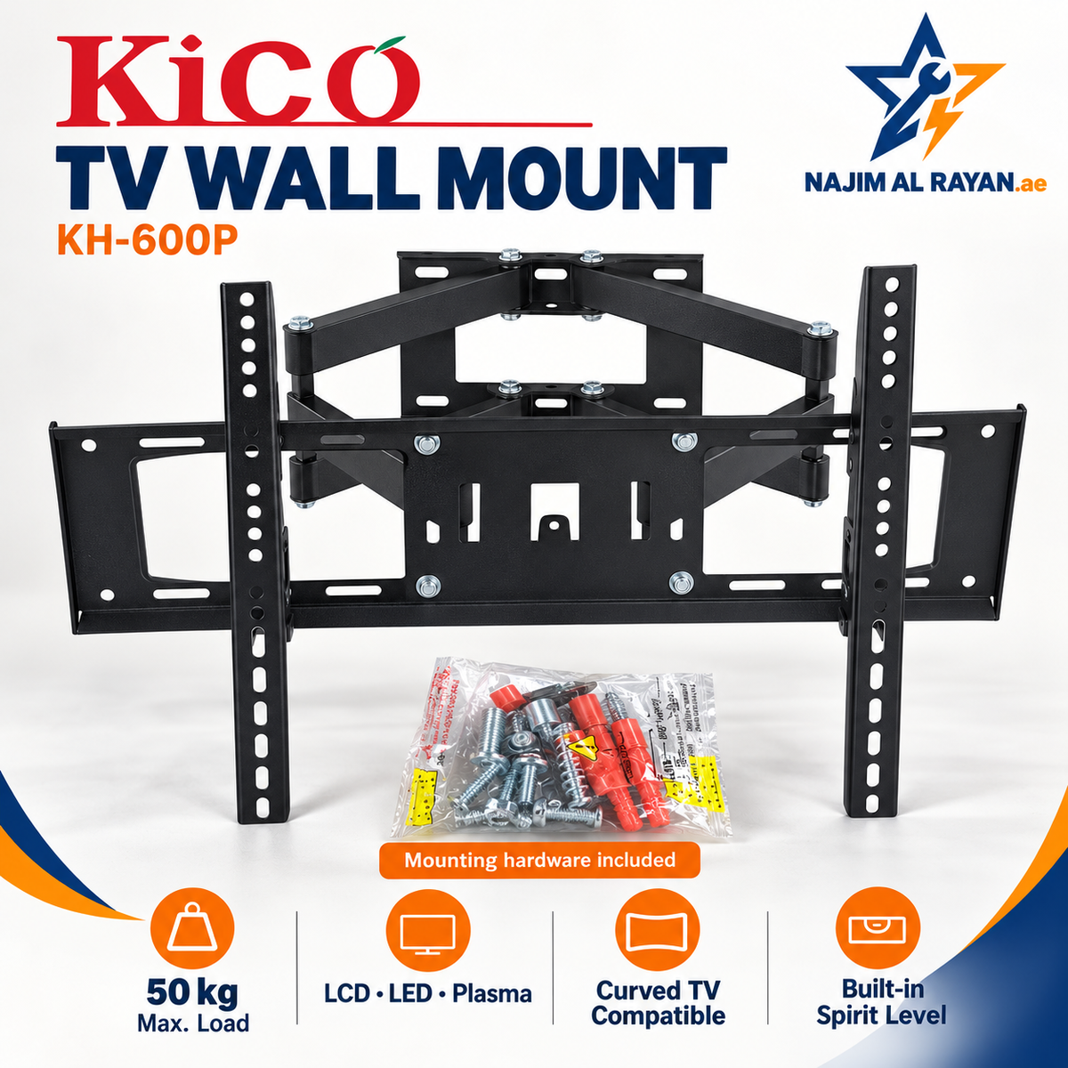 KICO Full-Motion TV Wall Mount – KH-600P
