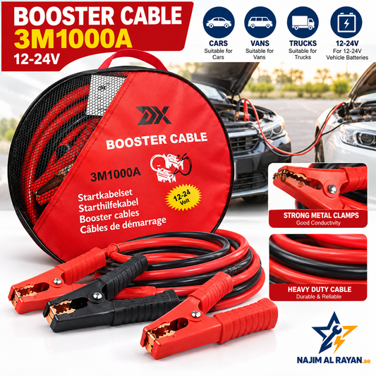 1000A Heavy Duty Jumper Cables – 3m