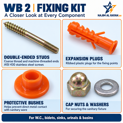 WC & Bidet Floor Fixing Screw Kit